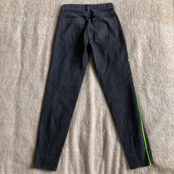 Rag And Bone Dark Wash Straight Leg Tapered Denim Jeans Embroidery 23 RRP$425 - Picture 4 of 13